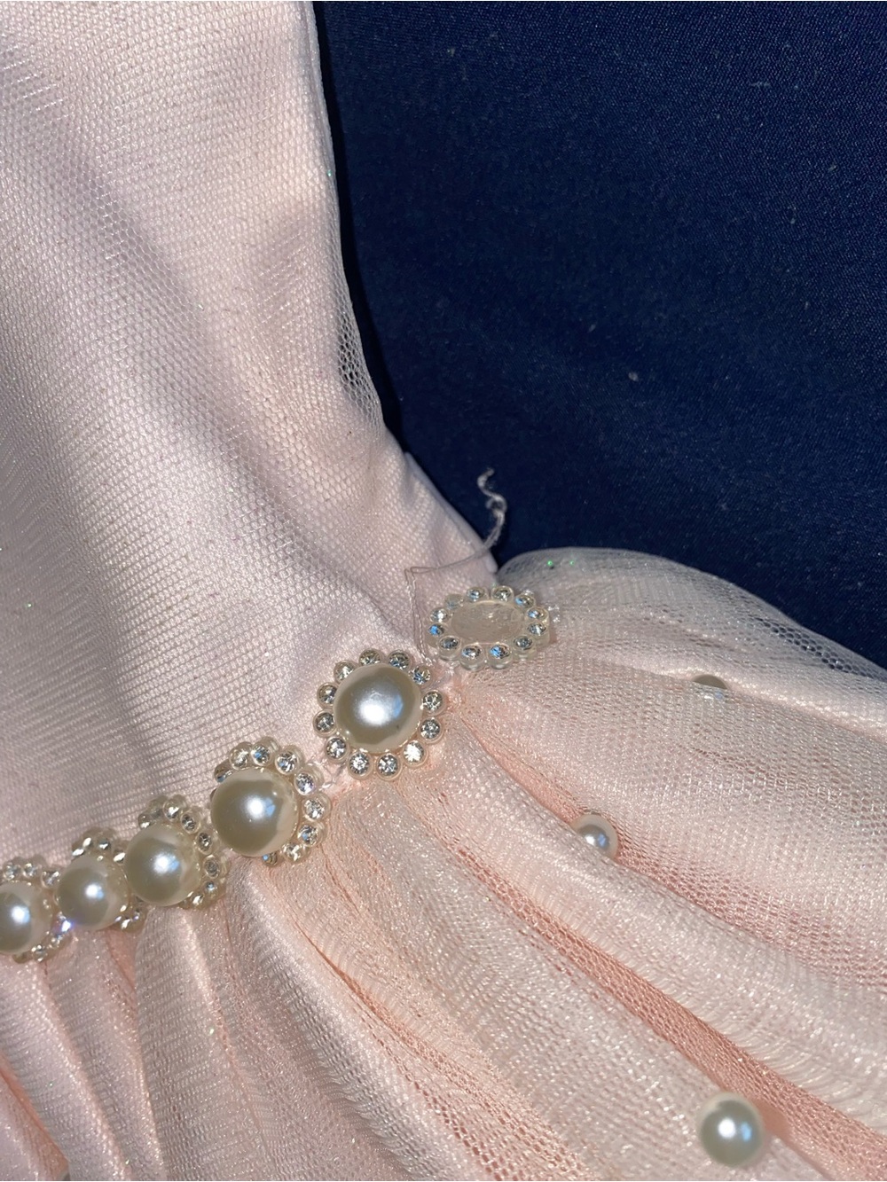 American Princess Blush Pearl-Trim Tulle Dress - Picture 4 of 7